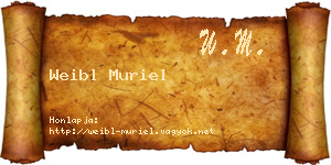 Weibl Muriel névjegykártya